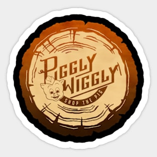 piggly wiggly vintage new design wood Sticker